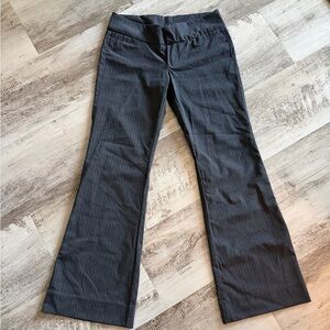 Gray Pinstripe Flare Pants